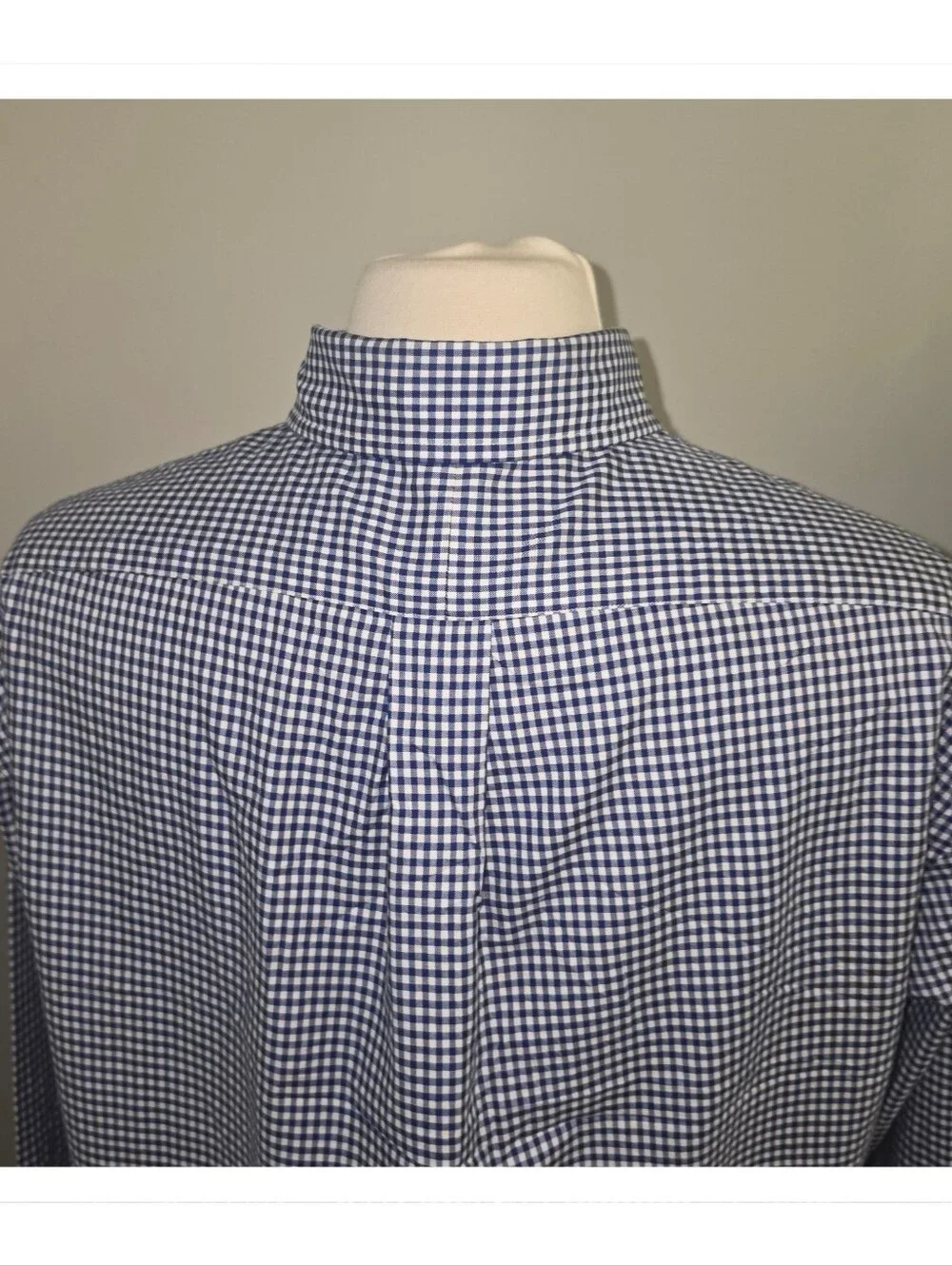 Ralph Lauren Men’s 16.5 Blue Check Long Sleeve Button Down Shirt Classic Fit